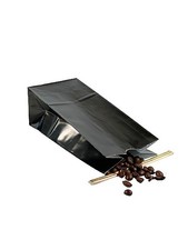 Black & Gold Gloss Tin Tie Coffee Bags – ½ lb Poly-Lined – 500 or 1000 Packs picture