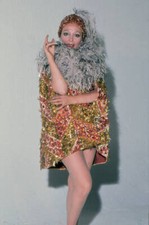 Spanish actress Esperanza Roy wearing a sequined dress and feather- Old Photo picture