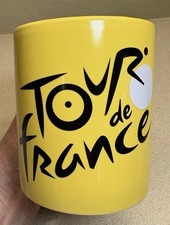 Vtg Le Tour de France Genuine Souvenir Collectible Yellow Porcelain Coffee Mug picture
