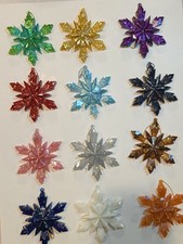 Taylor Swift Inspired Snowflake Ornaments Set of 12 1 for every album Set #2 picture