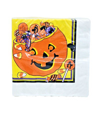 Vintage American Greetings Halloween Candy Pumpkin Napkins 16 Pk / 3 Ply NOS picture