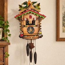 Vintage German Black Forest Cuckoo Clock 3 Weight Musical Dancers West Germany picture