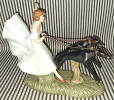 VTG LOUIS ICART Vitesse 1929 REDHEAD WOMAN w/ DOGS #361 ART DECO FIGURINE - Read picture