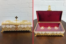 Reliquary Box Orthodox Christian Red Velvet 8.66