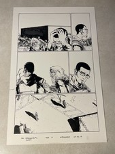 TERMINATOR 2029 #3 original comic book art RESISTANCE FIGHTER old JOHN CONNOR picture