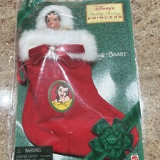 Avon Disney Beauty and the Beast Belle Holiday Stocking 1997 Mattel 16436 picture