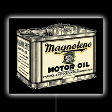 1921 Magnolia Petroleum of Beaumont, Texas NEW LED Hanging Lighted Sign: 18x23