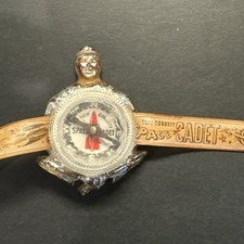 Vintage 1950s Tom Corbett Space Cadet Plastic Wrist Compass Original Vinyl Strap picture