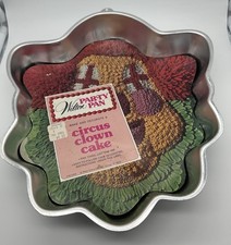 VTG Wilton Circus Clown Face Baking Cake Pan Aluminum Mold #502-275 Bday READ picture