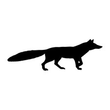 Running Fox Silhouette Foxes Graphic Decal Sticker Black Die Cut Vinyl picture