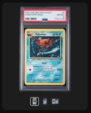 Pokémon Neo Discovery 2001 Kabutops Holo 6/75 English PSA 8 Graded Card picture