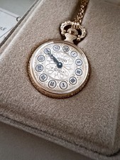 Vintage Avon President's Club 1981 Pocket Watch Pendant Necklace picture