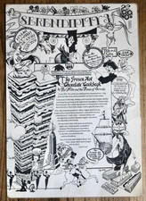 SERENDIPITY 3 vintage 1973 huge menu NYC restaurant picture