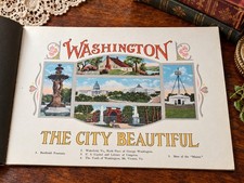 Antique c1920 Washington DC The Nation's Capital 30 Color Views Souvenir Book picture