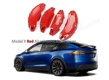 Tesla Model X Brake Caliper Covers Aluminum Front & Rear Red 2018-2022 (4PCS) picture