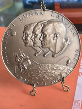 Vtg Apollo 2 Man’s First Lunar Landing Bronze Medallion Coin picture
