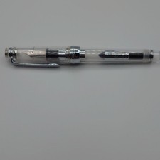 Sailor Pro Gear Slim Fountain Pen Fine F Nib 14K Gold Skeleton Transparent picture