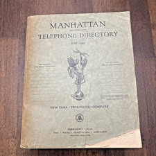 Manhattan 1949 New York City Phone Book Directory Telephone picture