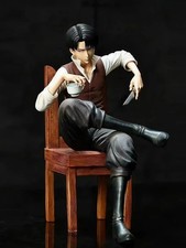  Attack on Titan Levi Ackerman Figure Sitting Pose Anime Statue Collectible Deco picture