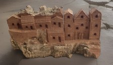 Mexican or Guatemalan Hand-carved Folk art Village from Tree Bark~1960s  picture