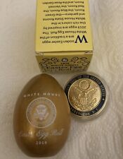 2 TRUMP = 2019 GOLD EASTER EGG + WHITE HOUSE CHALLENGE COIN EAGLE REPUBLICAN GOP picture
