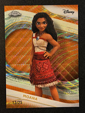 Topps 2025 Chrome Disney Moana Orange Refractor 12/25 #10 Serial Numbered picture