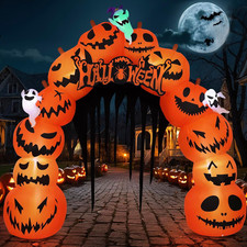 10FT Halloween Inflatables Pumpkin Archway picture