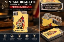 Vintage Beau-Lite Musical Lighter “Forget Hell” Battle Flag Japan 1960s picture