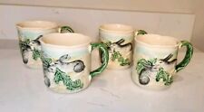 Parade Bunnies Haldon Group Rabbit Cabbage Leaf Coffee Cup Mug lot of 4 Vintage picture