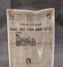 Pittsburgh Sun Telegraph April 15th 1945 Newspaper Yanks Reds Storm Berlin Gate picture