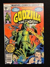 Godzilla #1 (1977) 1st Appearance Godzilla Squad Nick Fury Bronze Age Marvel VF picture