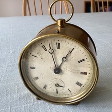 Antique French Barrel Clock with alarm : collectable with tic-tac escapement picture