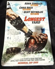ADAM SANDLER THE LONGEST YARD SIGNED 24x36 MOVIE POSTER AUTOGRAPHED JSA COA picture