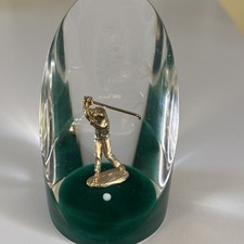 Vintage Canada Lucite Acrylic Golfer Sculpture Paperweight picture