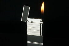 ST Dupont Vintage Lighter Ligne 2 Rare Silver plated Lacquer Black  No/Box #st35 picture