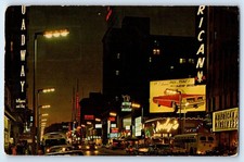 1963 Hollywood California Postcard Looking West Boulevard Vine Street Center picture