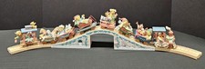 Enesco Cherished Teddies Christmas Santa Express Train Set 13 Pcs. picture