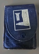 Vintage KEM Mini Playing Cards c1942 Blue Historic Rare w/Bl Leather Case 52/52 picture