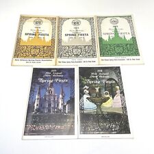 Lot Of 5 Vintage New Orleans Spring Fiesta Tourist Pamphlets 1970, 71, 72, 74 75 picture