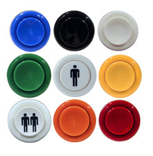28mm American Style Arcade Push Button – Concave Design - JAMMA/ MAME picture