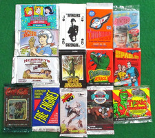 VINTAGE WAX & FOIL PACK LOT 14 DIFFERENT CARD SERIES-LONE RANGER-SPACE 1999++++ picture