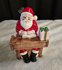 Vintage Rare Napco Santa Playing Piano Figurine picture