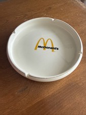 Vintage 1970's McDonald's Restaurant White Large Cigarette Ashtray picture