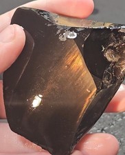 Fire Obsidian Fire Magnetite Oregon Rare Gemstone unpolished double sided  R picture