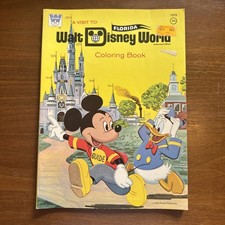 1971 Whitman Walt Disney World Mickey Mouse Coloring Book Vintage picture