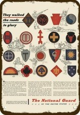 1947 U.S. NATIONAL GUARD INSIGNIA Vintage-Look DECORATIVE REPLICA METAL SIGN  picture