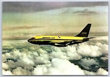 Airplane Postcard Boeing 737 Intercontinental Jetliner Midair Plane Stats DI12 picture