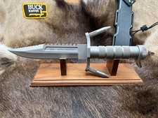 1985 Buck BuckMaster 184 Survival Knife With Tactical Sheath Mint picture