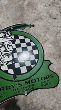 Porcelain Harry's Motor Oil Enamel Sign Size 8