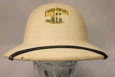 Vintage John Deere Running Deer Label Pith Helmet Safari Hat Tractor Collectable picture